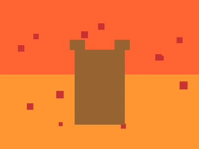 像素艺术作品：日落城堡，赏金女王 社区创作